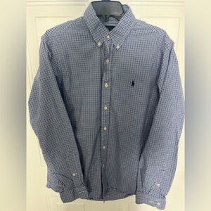 Ralph Lauren Blue and White Checkered Shirt